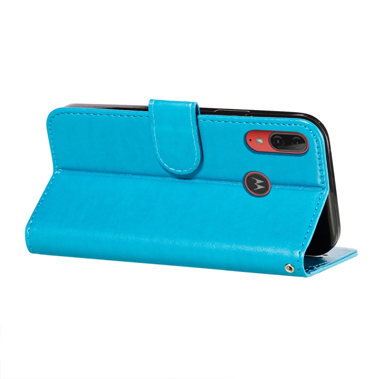 For Motorola Moto E6 Plus Flower Vine Embossing Pattern Horizontal Flip Leather Case with Card Slot & Holder & Wallet & Lanyard