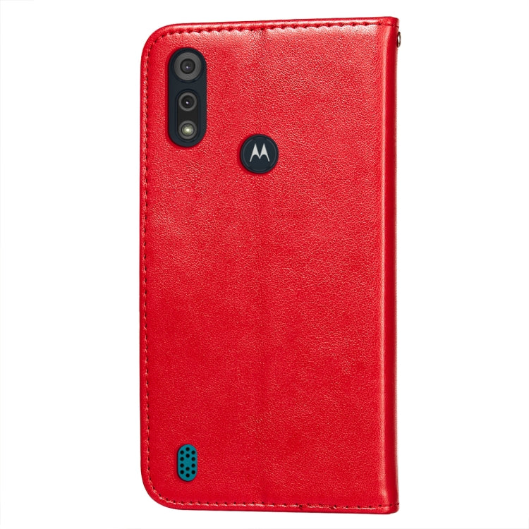 For Motorola Moto E6s(2020) Flower Vine Embossing Pattern Horizontal Flip Leather Case with Card Slot & Holder & Wallet & Lanyard
