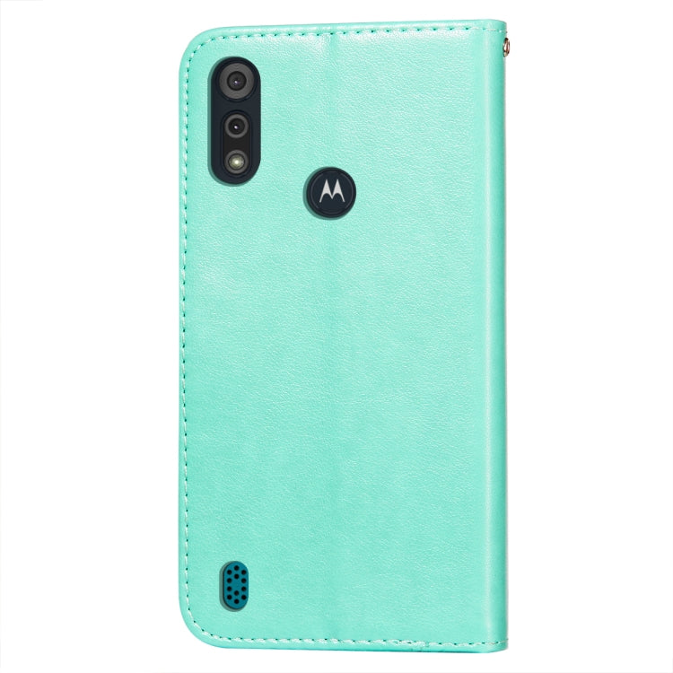 For Motorola Moto E6s(2020) Flower Vine Embossing Pattern Horizontal Flip Leather Case with Card Slot & Holder & Wallet & Lanyard