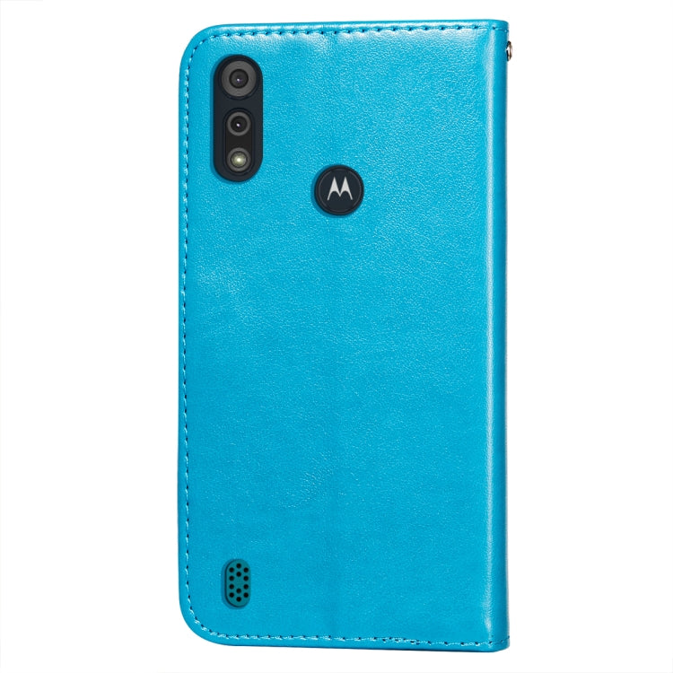 For Motorola Moto E6s(2020) Flower Vine Embossing Pattern Horizontal Flip Leather Case with Card Slot & Holder & Wallet & Lanyard