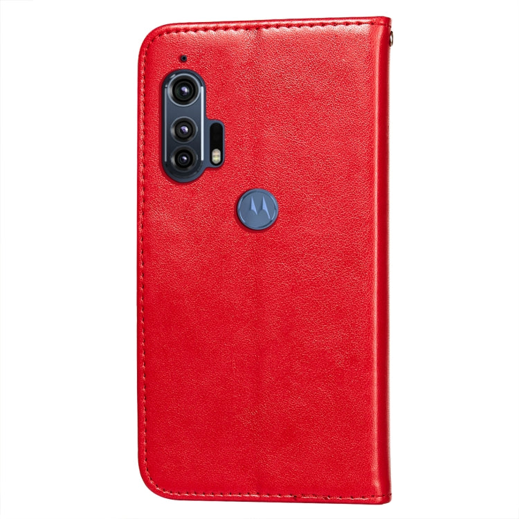 For Motorola Moto Edge Plus Flower Vine Embossing Pattern Horizontal Flip Leather Case with Card Slot & Holder & Wallet & Lanyard