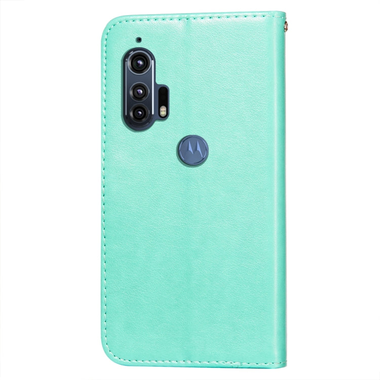 For Motorola Moto Edge Plus Flower Vine Embossing Pattern Horizontal Flip Leather Case with Card Slot & Holder & Wallet & Lanyard
