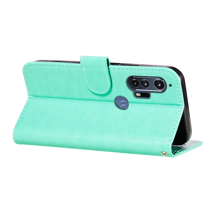For Motorola Moto Edge Plus Flower Vine Embossing Pattern Horizontal Flip Leather Case with Card Slot & Holder & Wallet & Lanyard