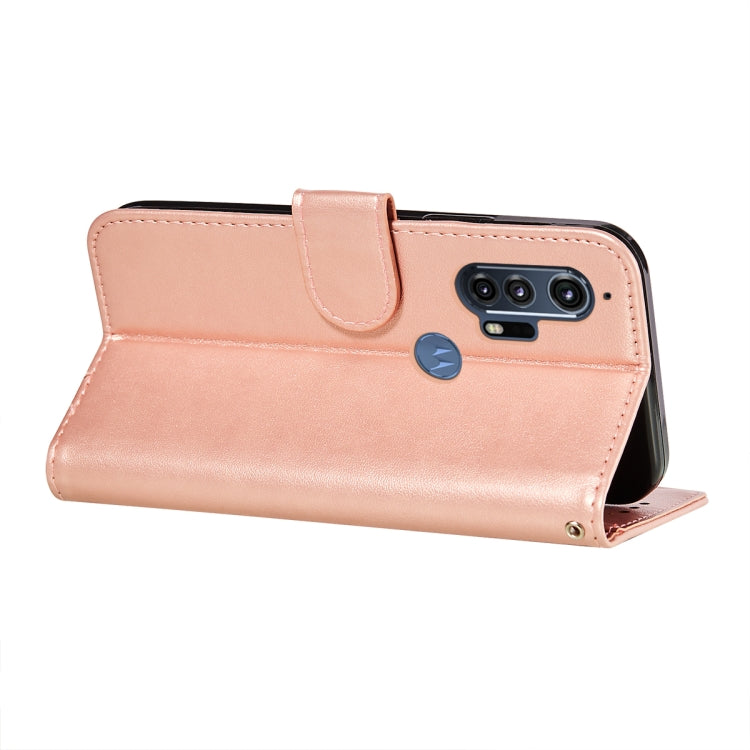 For Motorola Moto Edge Plus Flower Vine Embossing Pattern Horizontal Flip Leather Case with Card Slot & Holder & Wallet & Lanyard