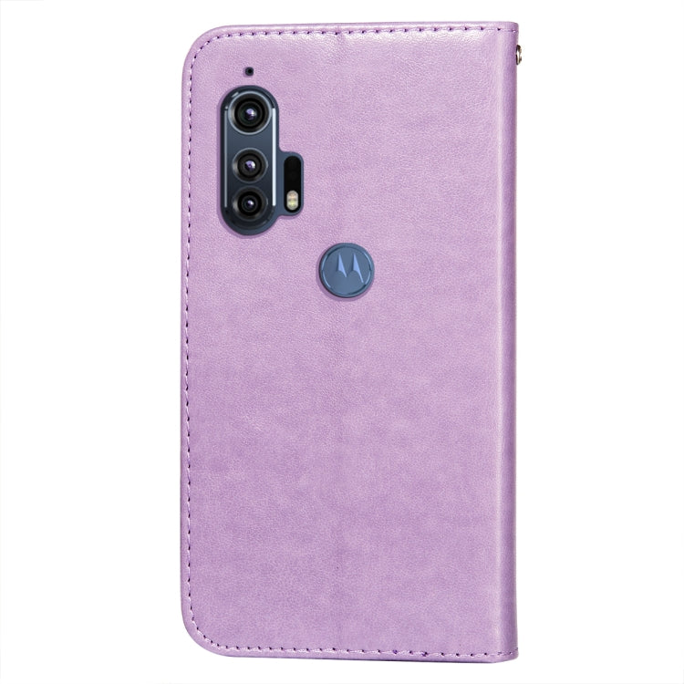 For Motorola Moto Edge Plus Flower Vine Embossing Pattern Horizontal Flip Leather Case with Card Slot & Holder & Wallet & Lanyard