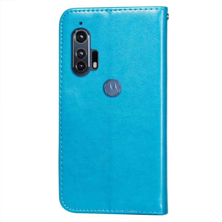 For Motorola Moto Edge Plus Flower Vine Embossing Pattern Horizontal Flip Leather Case with Card Slot & Holder & Wallet & Lanyard