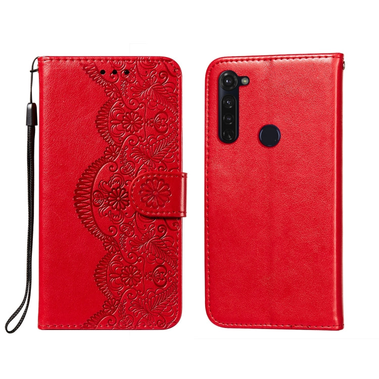 For Motorola Moto G Stylus Flower Vine Embossing Pattern Horizontal Flip Leather Case with Card Slot & Holder & Wallet & Lanyard