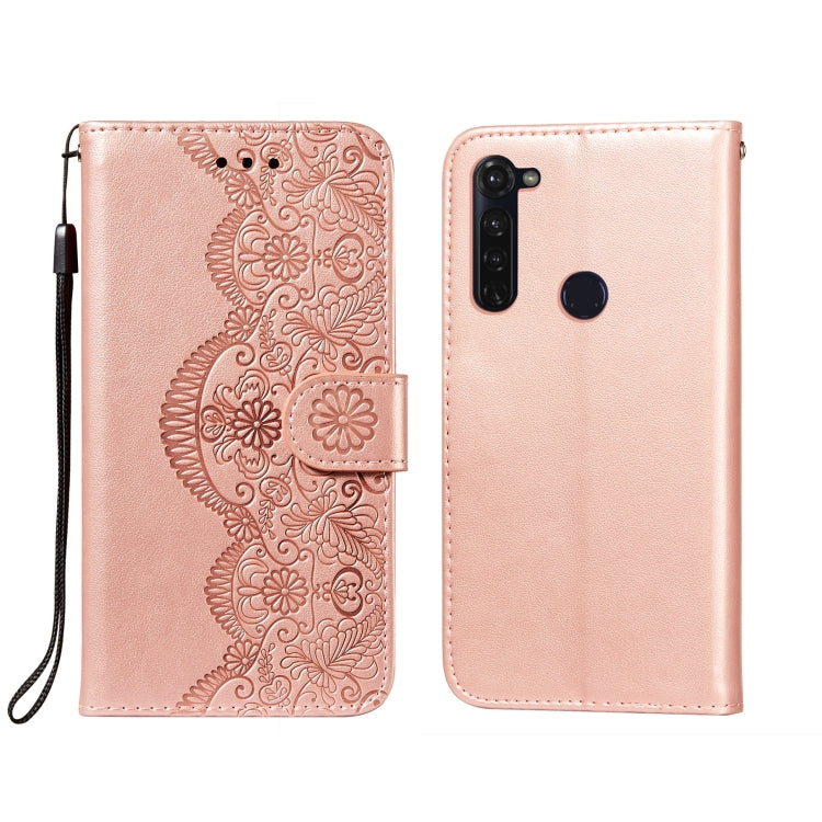 For Motorola Moto G Stylus Flower Vine Embossing Pattern Horizontal Flip Leather Case with Card Slot & Holder & Wallet & Lanyard