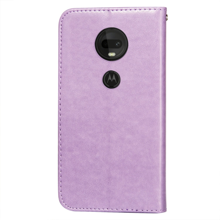 For Motorola Moto G7 Flower Vine Embossing Pattern Horizontal Flip Leather Case with Card Slot & Holder & Wallet & Lanyard