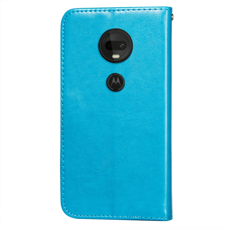 For Motorola Moto G7 Flower Vine Embossing Pattern Horizontal Flip Leather Case with Card Slot & Holder & Wallet & Lanyard