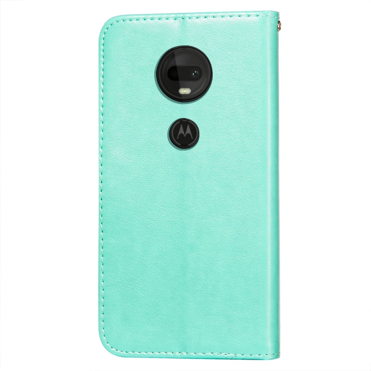 For Motorola Moto G7 Plus Flower Vine Embossing Pattern Horizontal Flip Leather Case with Card Slot & Holder & Wallet & Lanyard