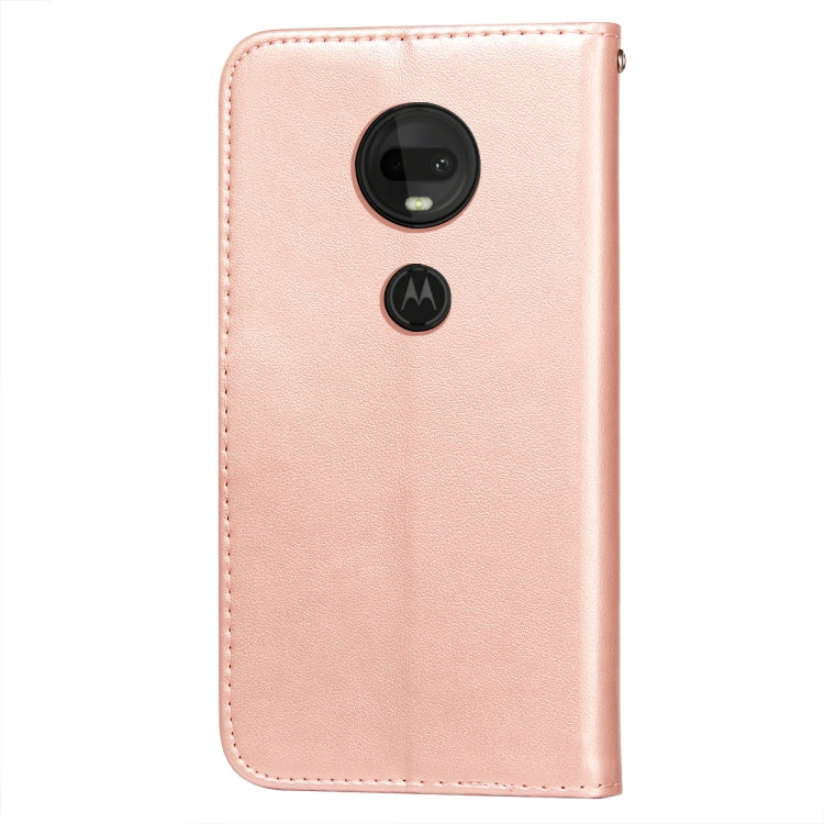 For Motorola Moto G7 Plus Flower Vine Embossing Pattern Horizontal Flip Leather Case with Card Slot & Holder & Wallet & Lanyard