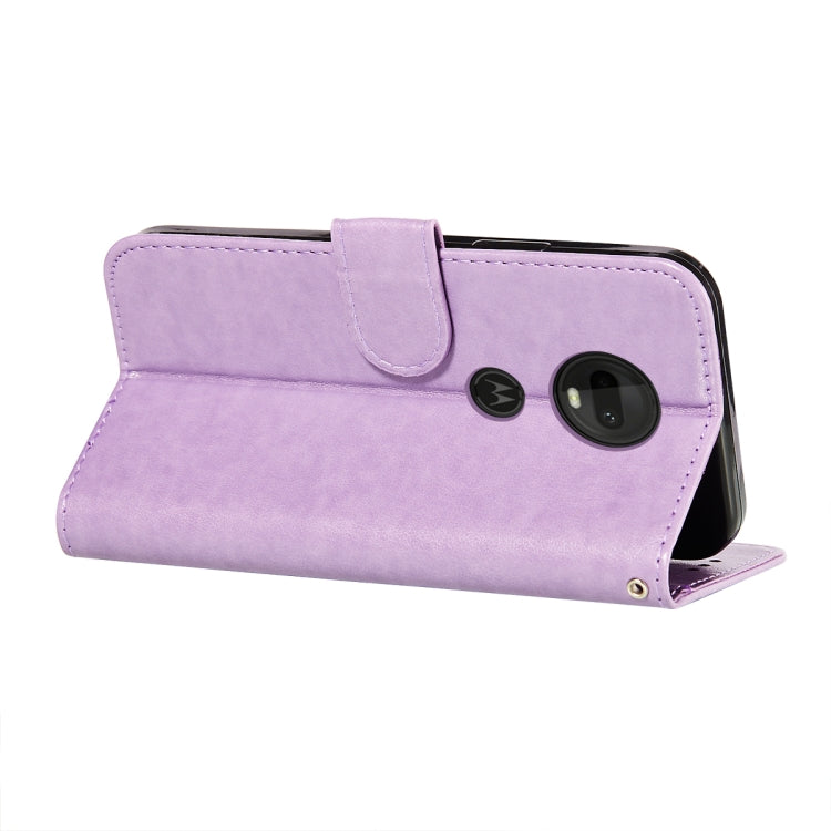 For Motorola Moto G7 Plus Flower Vine Embossing Pattern Horizontal Flip Leather Case with Card Slot & Holder & Wallet & Lanyard