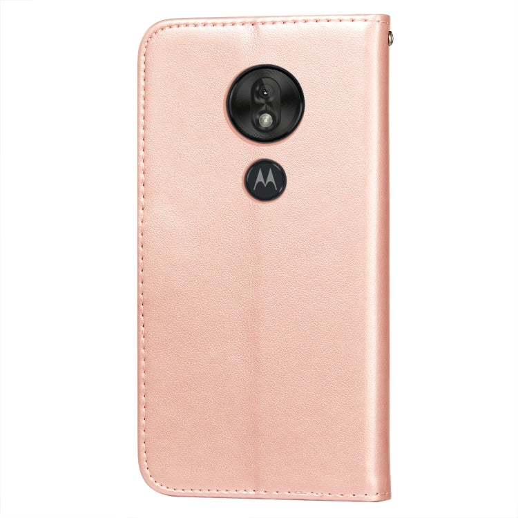 For Motorola Moto G7 Play(EU Version) Flower Vine Embossing Pattern Horizontal Flip Leather Case with Card Slot & Holder & Wallet & Lanyard