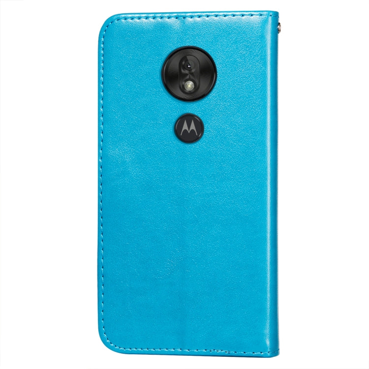 For Motorola Moto G7 Play(EU Version) Flower Vine Embossing Pattern Horizontal Flip Leather Case with Card Slot & Holder & Wallet & Lanyard