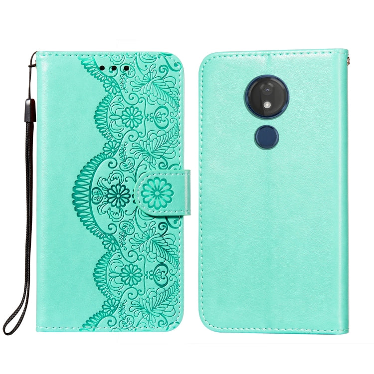 For Motorola Moto G7 Power Flower Vine Embossing Pattern Horizontal Flip Leather Case with Card Slot & Holder & Wallet & Lanyard