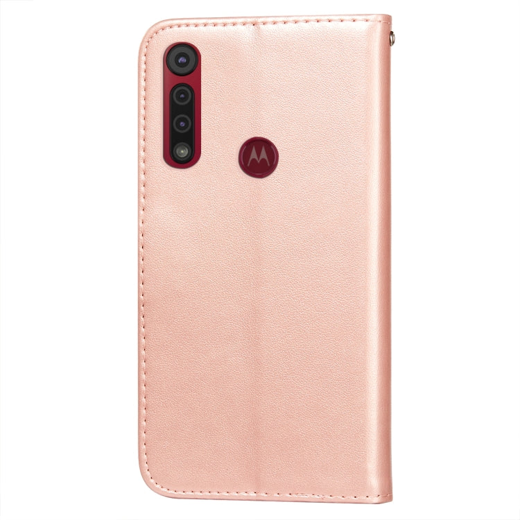 For Motorola Moto G8 Play Flower Vine Embossing Pattern Horizontal Flip Leather Case with Card Slot & Holder & Wallet & Lanyard