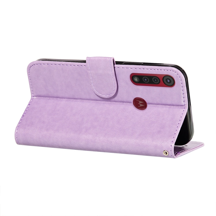 For Motorola Moto G8 Play Flower Vine Embossing Pattern Horizontal Flip Leather Case with Card Slot & Holder & Wallet & Lanyard