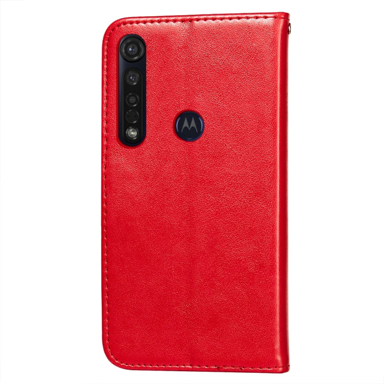 For Motorola Moto G8 Plus Flower Vine Embossing Pattern Horizontal Flip Leather Case with Card Slot & Holder & Wallet & Lanyard