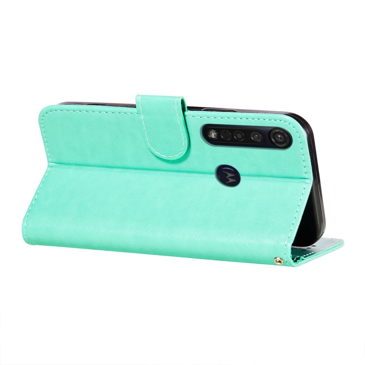 For Motorola Moto G8 Plus Flower Vine Embossing Pattern Horizontal Flip Leather Case with Card Slot & Holder & Wallet & Lanyard