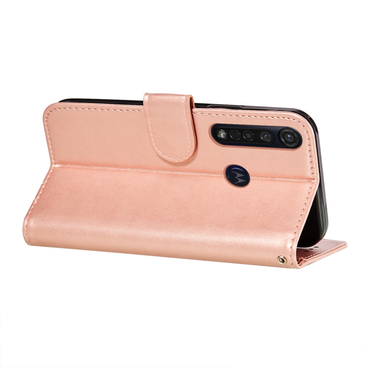 For Motorola Moto G8 Plus Flower Vine Embossing Pattern Horizontal Flip Leather Case with Card Slot & Holder & Wallet & Lanyard