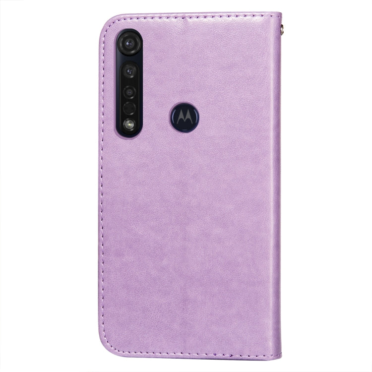 For Motorola Moto G8 Plus Flower Vine Embossing Pattern Horizontal Flip Leather Case with Card Slot & Holder & Wallet & Lanyard