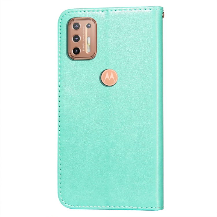 For Motorola Moto G9 Plus Flower Vine Embossing Pattern Horizontal Flip Leather Case with Card Slot & Holder & Wallet & Lanyard