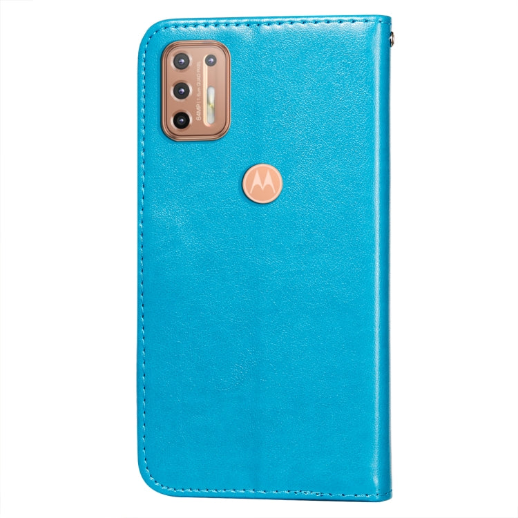For Motorola Moto G9 Plus Flower Vine Embossing Pattern Horizontal Flip Leather Case with Card Slot & Holder & Wallet & Lanyard