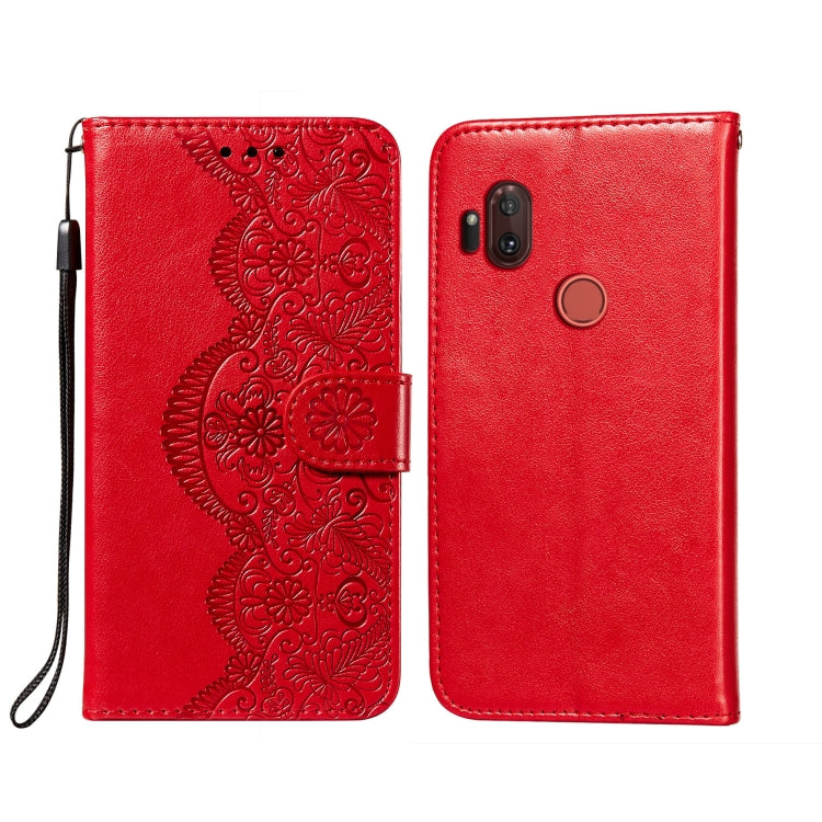 For Motorola Moto One Hyper Flower Vine Embossing Pattern Horizontal Flip Leather Case with Card Slot & Holder & Wallet & Lanyard