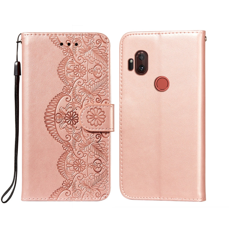 For Motorola Moto One Hyper Flower Vine Embossing Pattern Horizontal Flip Leather Case with Card Slot & Holder & Wallet & Lanyard