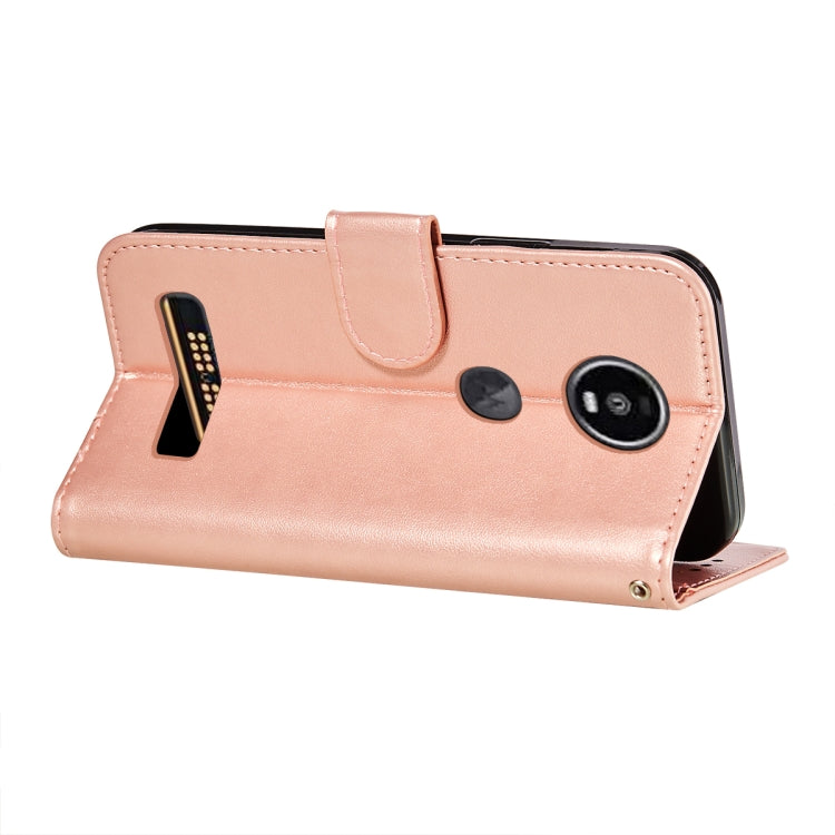 For Motorola Moto Z4 Play Flower Vine Embossing Pattern Horizontal Flip Leather Case with Card Slot & Holder & Wallet & Lanyard