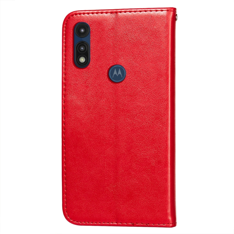 For Motorola Moto E(2020) / E7 Flower Vine Embossing Pattern Horizontal Flip Leather Case with Card Slot & Holder & Wallet & Lanyard