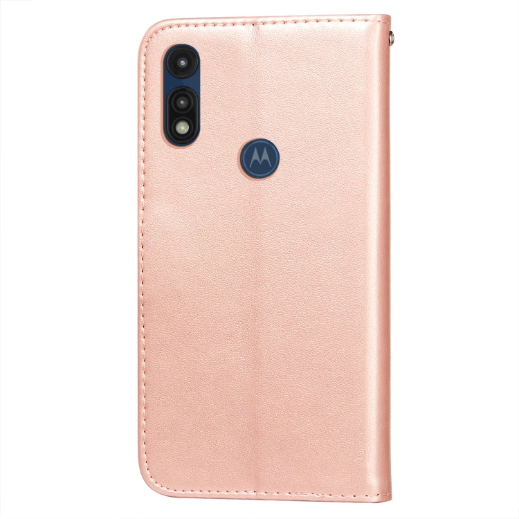 For Motorola Moto E(2020) / E7 Flower Vine Embossing Pattern Horizontal Flip Leather Case with Card Slot & Holder & Wallet & Lanyard
