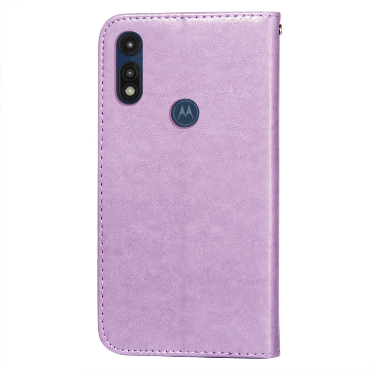 For Motorola Moto E(2020) / E7 Flower Vine Embossing Pattern Horizontal Flip Leather Case with Card Slot & Holder & Wallet & Lanyard