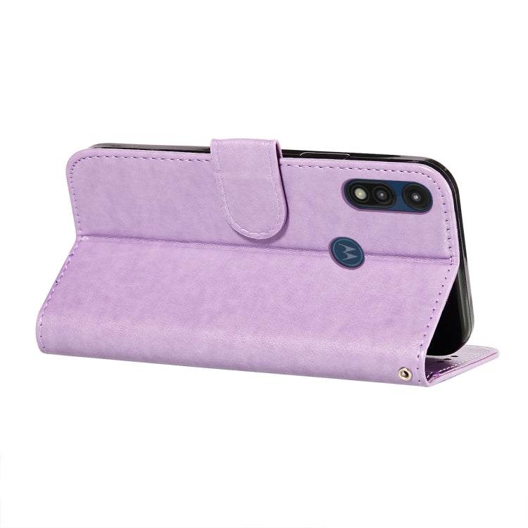 For Motorola Moto E(2020) / E7 Flower Vine Embossing Pattern Horizontal Flip Leather Case with Card Slot & Holder & Wallet & Lanyard