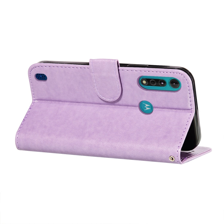 For Motorola Moto G8 Power Lite Flower Vine Embossing Pattern Horizontal Flip Leather Case with Card Slot & Holder & Wallet & Lanyard