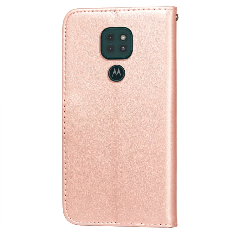 For Motorola Moto G9 Play / G9 Flower Vine Embossing Pattern Horizontal Flip Leather Case with Card Slot & Holder & Wallet & Lanyard