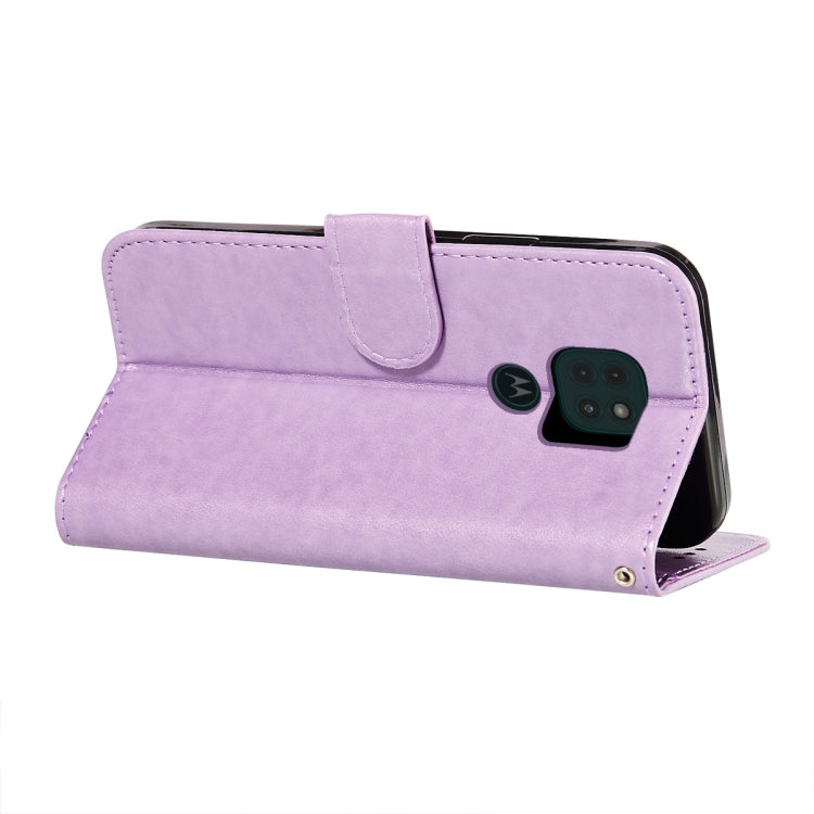 For Motorola Moto G9 Play / G9 Flower Vine Embossing Pattern Horizontal Flip Leather Case with Card Slot & Holder & Wallet & Lanyard