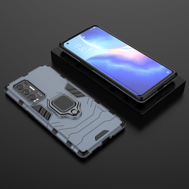 For OPPO Reno5 Pro+ PC + TPU Shockproof Protective Case with Magnetic Ring Holder