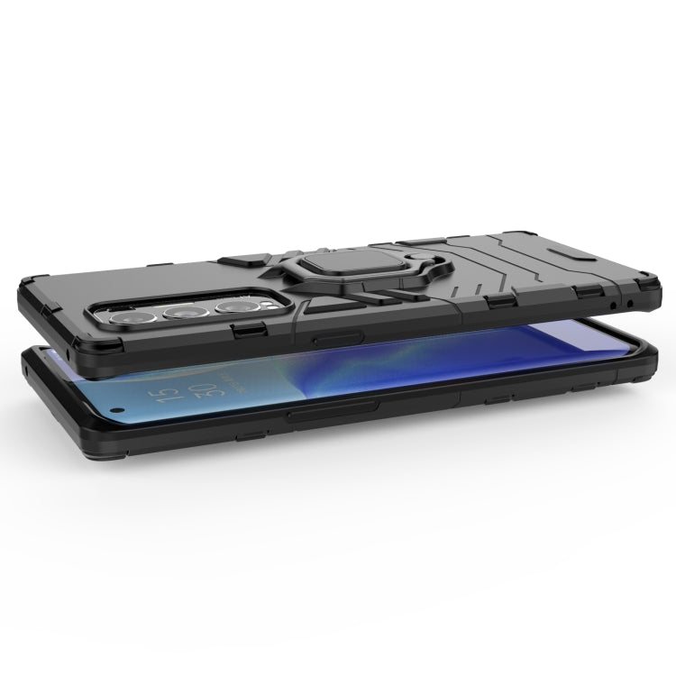 For OPPO Reno5 Pro+ PC + TPU Shockproof Protective Case with Magnetic Ring Holder
