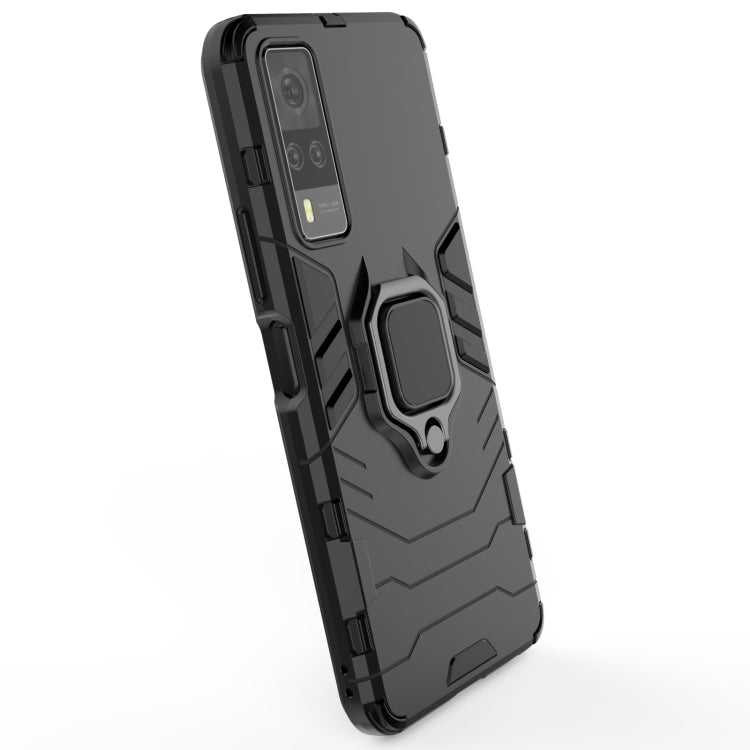 For Vivo Y51(2020 India) PC + TPU Shockproof Protective Case with Magnetic Ring Holder