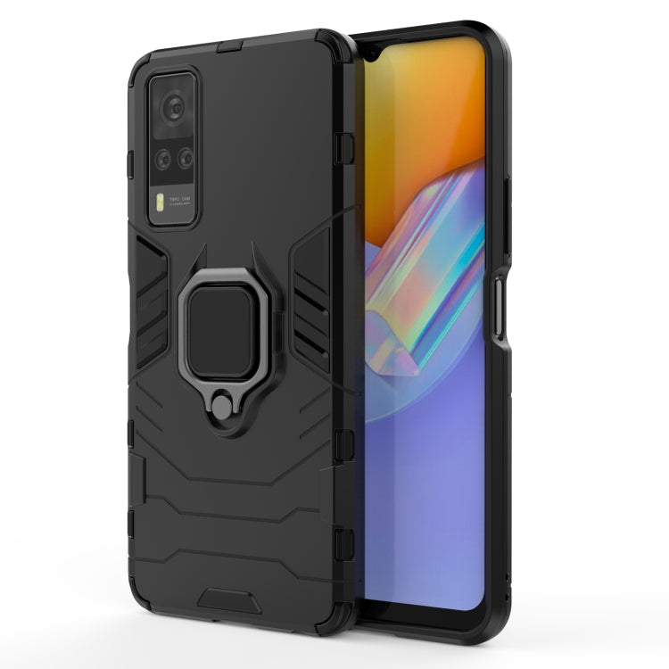 For Vivo Y51(2020 India) PC + TPU Shockproof Protective Case with Magnetic Ring Holder