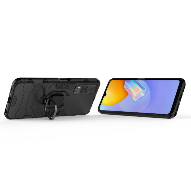 For Vivo Y51(2020 India) PC + TPU Shockproof Protective Case with Magnetic Ring Holder