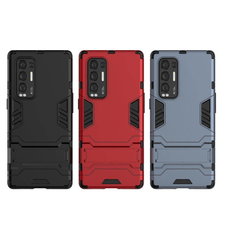For OPPO Reno5 Pro Plus PC + TPU Shockproof Protective Case with Holder