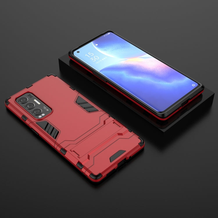 For OPPO Reno5 Pro Plus PC + TPU Shockproof Protective Case with Holder