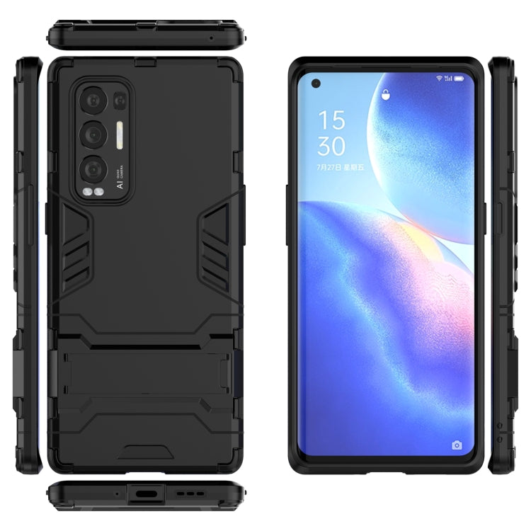 For OPPO Reno5 Pro Plus PC + TPU Shockproof Protective Case with Holder
