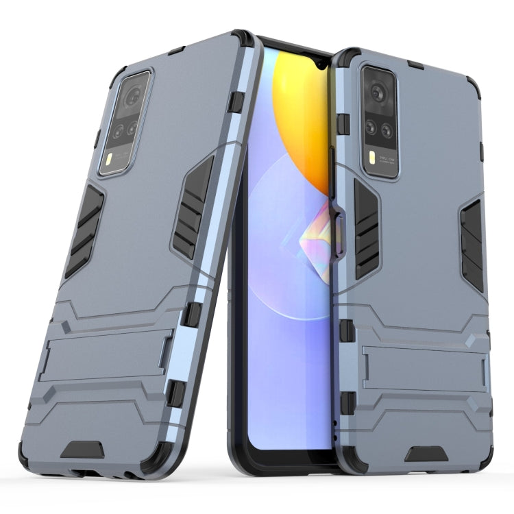 For Vivo Y51(2020 India) PC + TPU Shockproof Protective Case with Holder