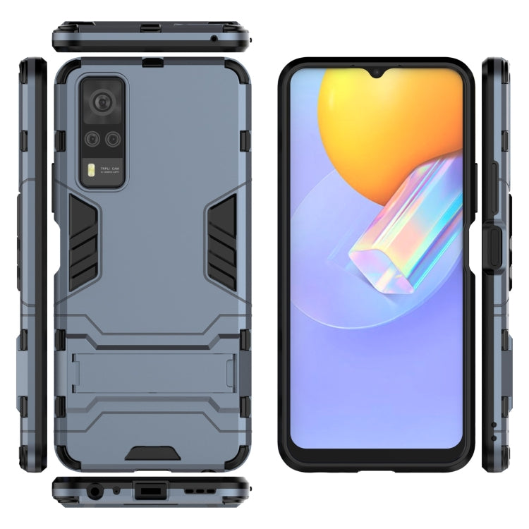 For Vivo Y51(2020 India) PC + TPU Shockproof Protective Case with Holder