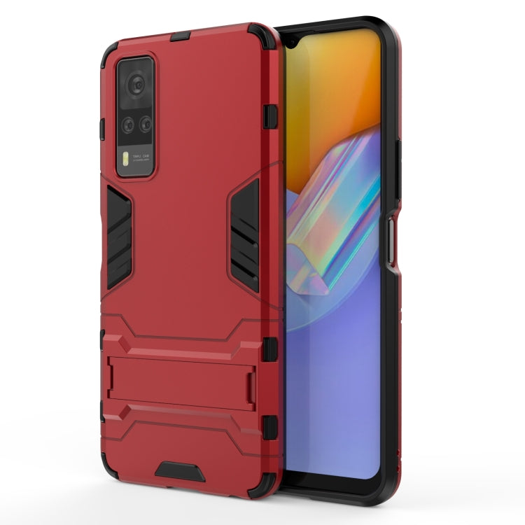 For Vivo Y51(2020 India) PC + TPU Shockproof Protective Case with Holder