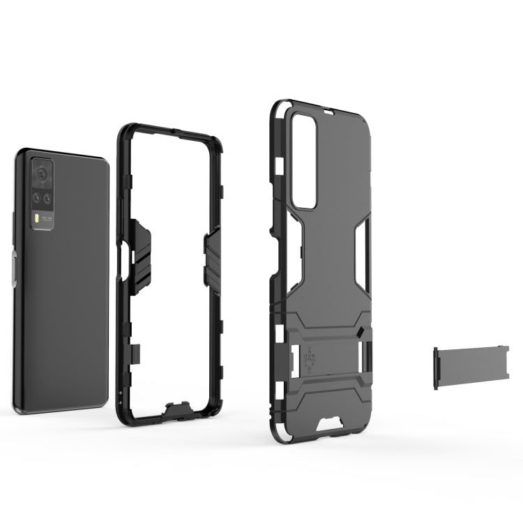 For Vivo Y51(2020 India) PC + TPU Shockproof Protective Case with Holder